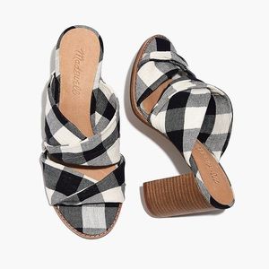 Madewell Alexandria Mule in Gingham Check
